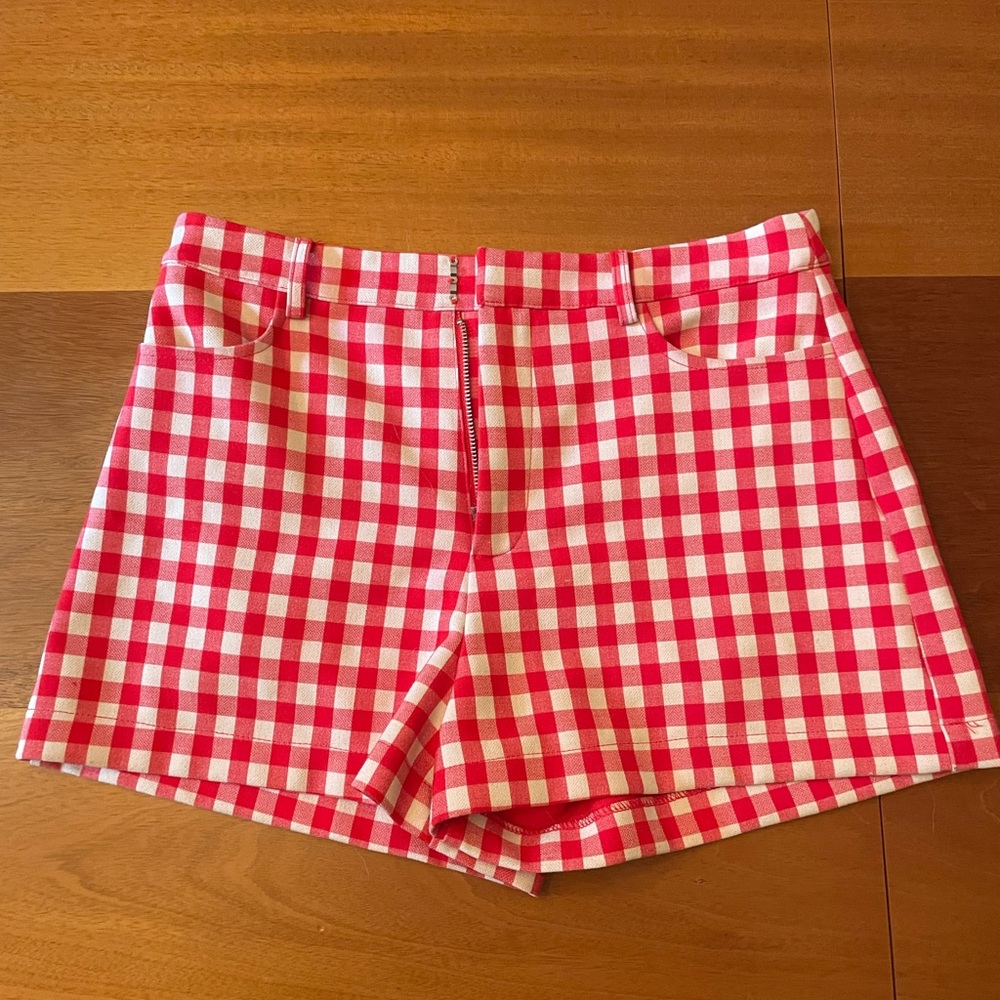 Red and White Checkered Shorts